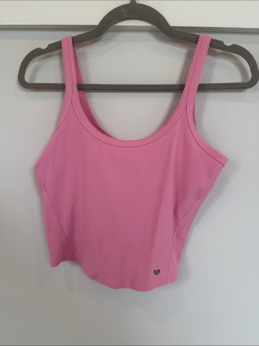 Nulu Ribbed Tank Top with Heart Logo